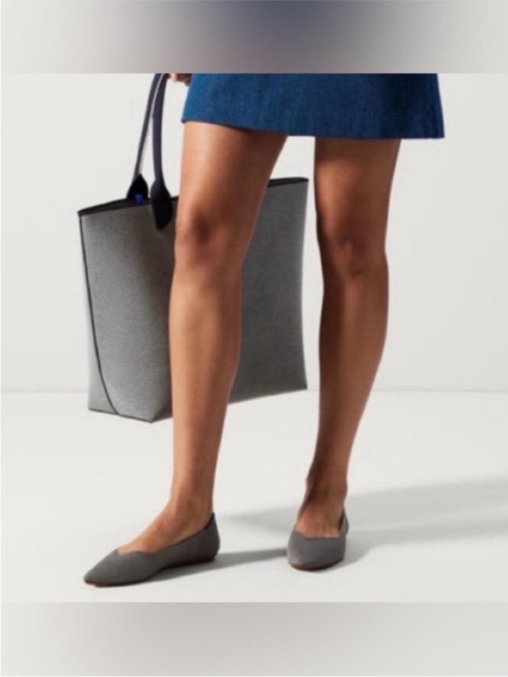 Rothy’s The Point Pebble Grey Flats NIB Size 12 - Picture 3 of 10